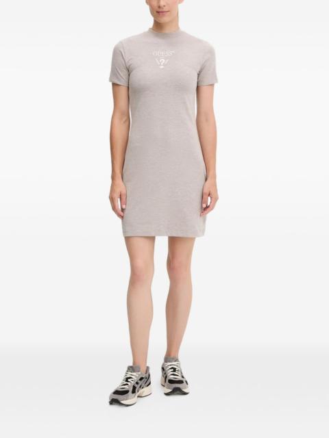 GUESS USA logo-embroidered short-sleeve dress