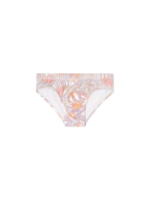 Diesel METALLIC SWIM BRIEFS WITH FLORAL PRINT