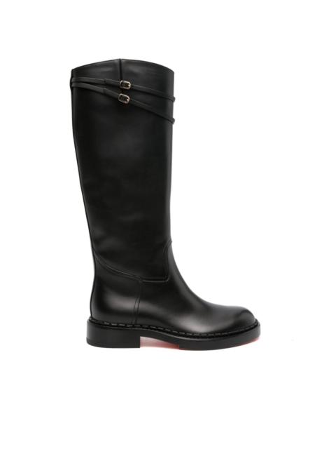 Santoni knee-length leather boots