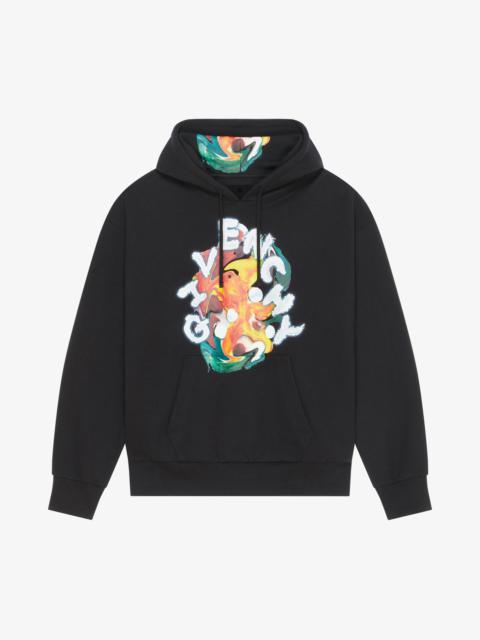 GIVENCHY PSYCHEDELIC BOXY FIT HOODIE IN FLEECE
