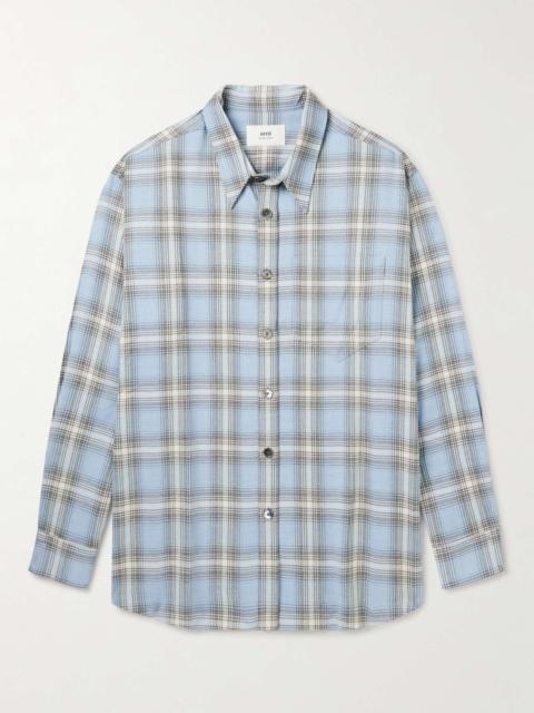 AMI Paris Checked Flannel Shirt