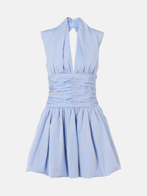 PATOU striped bubble-hem 미니 드레스
