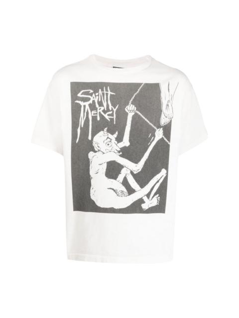 SAINT M×××××× graphic-print cotton T-shirt