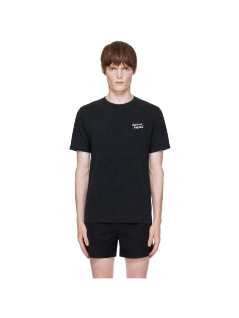 Maison Kitsuné Black 'Maison Kitsune' Handwriting Comfort T-shirt
