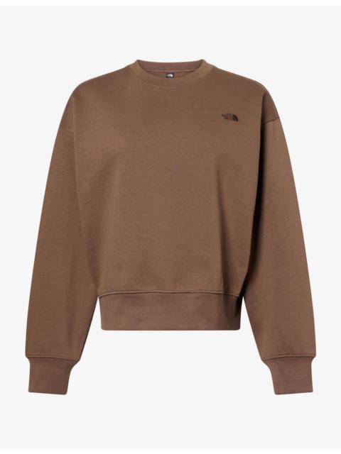 The North Face Logo-Embroidered Boxy-Fit Cotton-Blend Sweatshirt