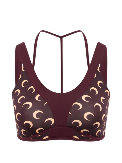 Marine Serre Marine Serre Athleisure Moon-printed Bra Top