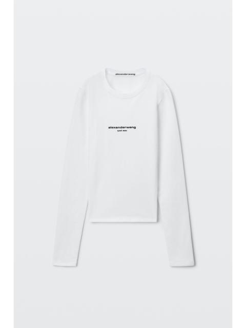 Alexander Wang logo print fitted tee