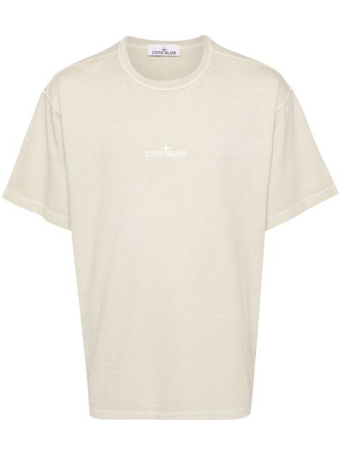 Stone Island logo-embroidered cotton T-shirt