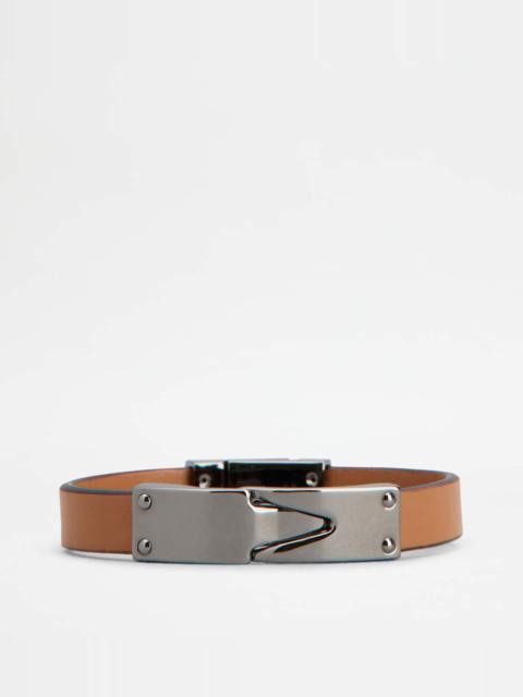 Tod's BRACELET IN LEATHER - BROWN