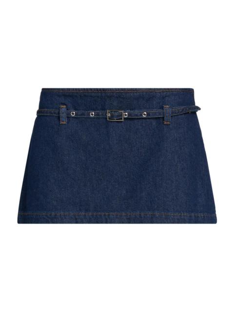 Reformation Women's Khloe Low-Rise Denim Skort - Biarritz Belted
