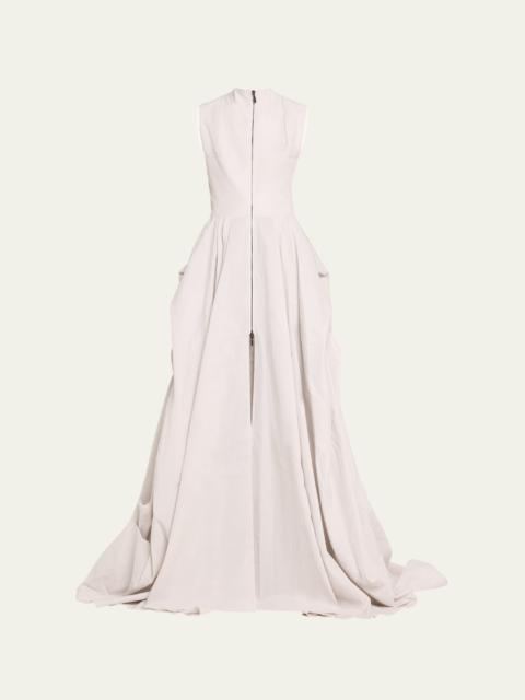 MATICEVSKI Aura Zip-Front Linen Gown