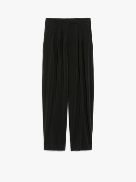 Jersey crepe carrot trousers
