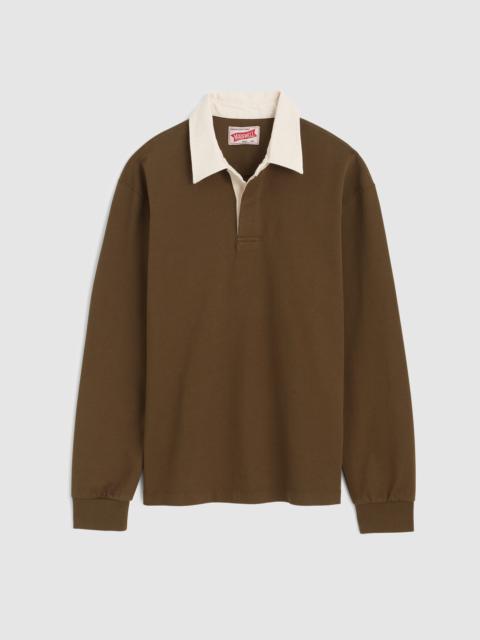 Madewell Long-Sleeve Boxy Polo Shirt