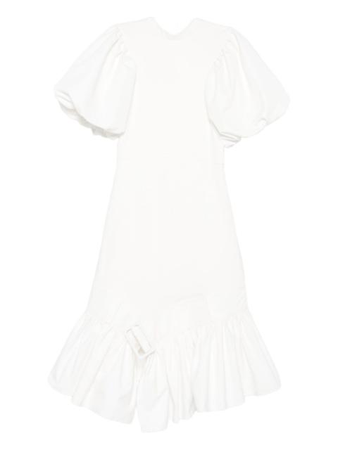 rokh puff-sleeve ruffled dress