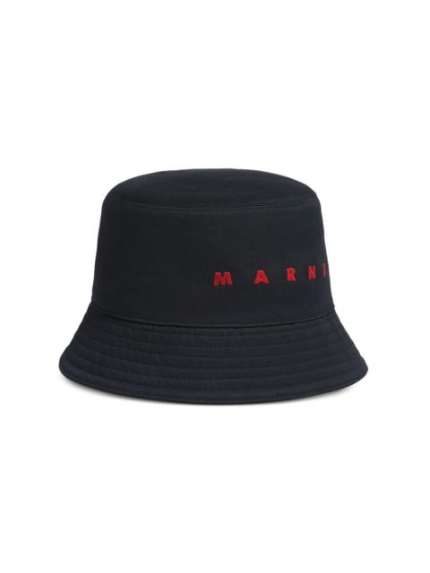 Marni logo-embroidered cotton bucket hat