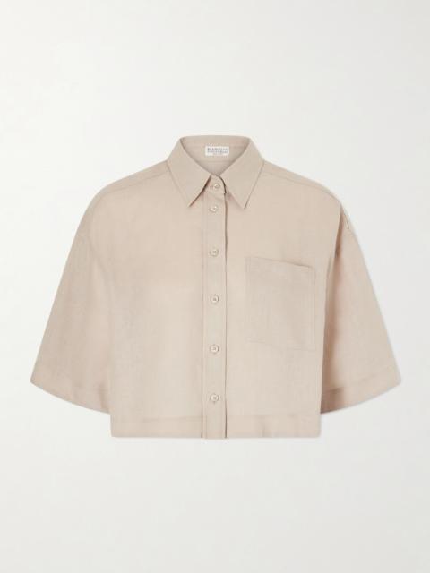 Brunello Cucinelli Cropped Cotton Shirt