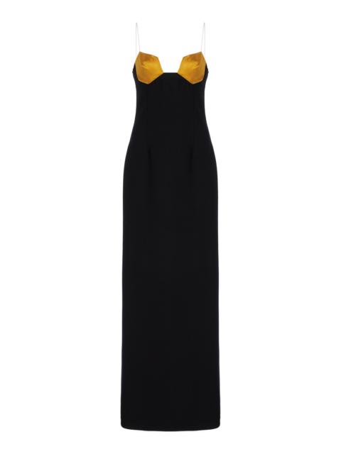 BEVZA Honeycomb Bamboo Maxi Dress black