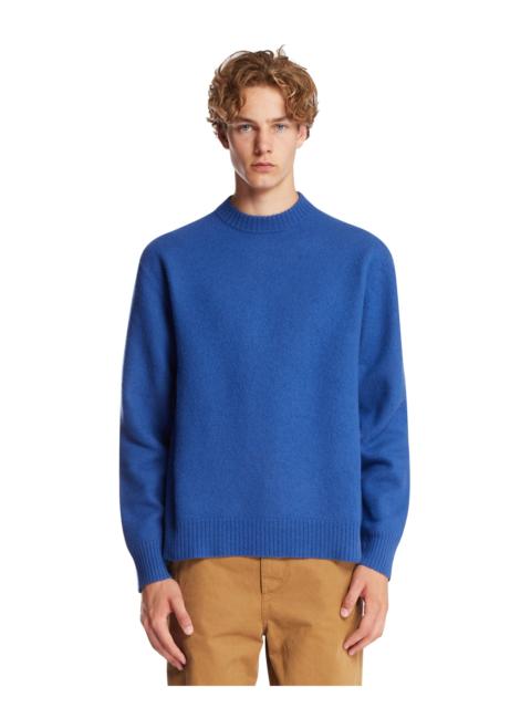 Jil Sander Blue Wool Crewneck Sweater