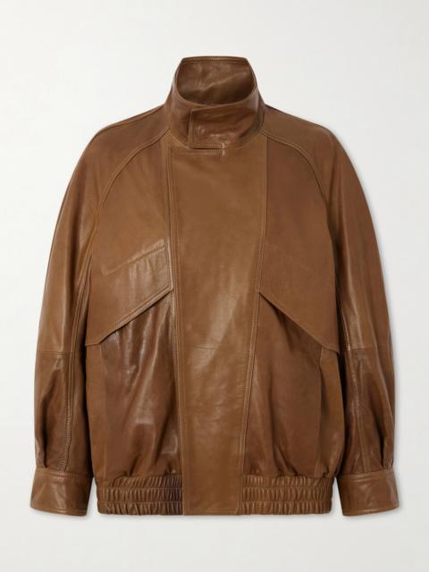 NOUR HAMMOUR Ariste Paneled Leather Jacket