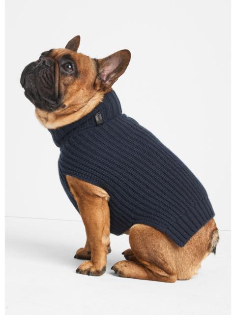Vince Wool and Cashmere Shaker-Stitch Dog Sweater