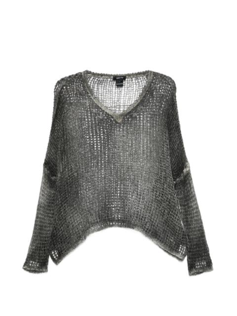 Avant Toi V-neck open-knit sweater