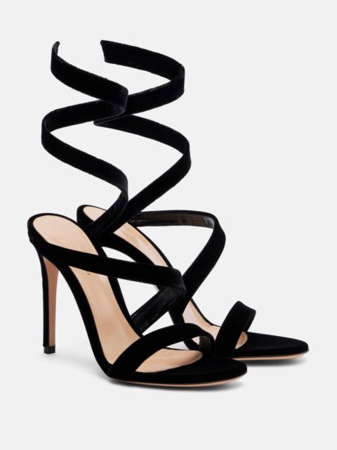Gianvito Rossi Opera 105 velvet sandals