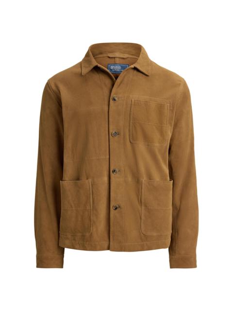 Polo Ralph Lauren Men's Suede Utility Jacket - Cafe Brown