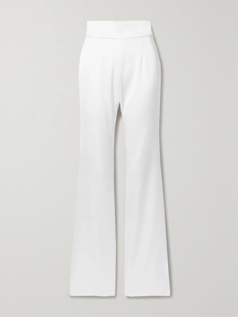 GALVAN Satin flared pants White