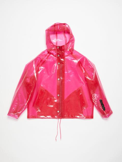 Hooded transparent Jacket - Berry pink