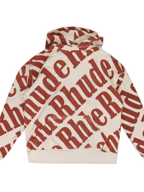 Rhude All Over Hoodie "Cream / Red" RHD MHDS 1950 CRED