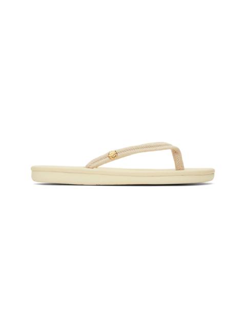 ANCIENT GREEK SANDALS Beige Saionara Rope Flip-Flops