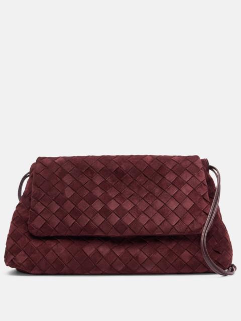Bottega Veneta Giorno Intrecciato suede pouch