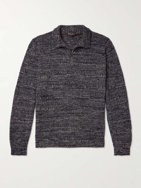 Fancy Cashmere Half-Zip Sweater
