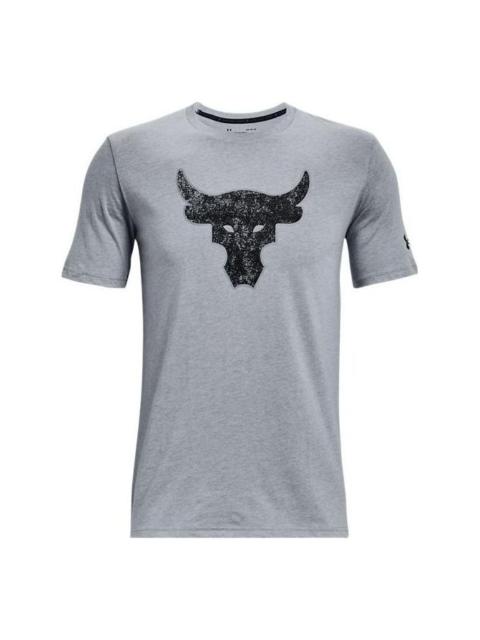 Under Armour Under Armour Project Rock Brahma Bull Short Sleeve T-shirt 'Grey Black' 1371214-035