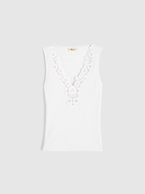 Madewell Lace-Trim V-Neck Tank
