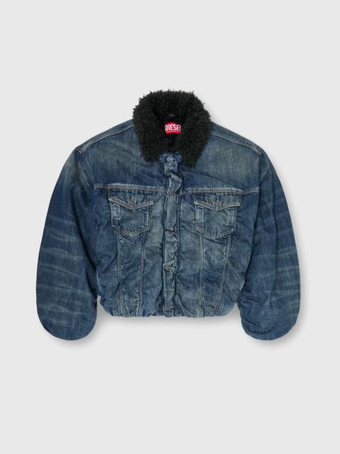 Diesel TEDDY-LINED TRUCKER JACKET IN DENIM