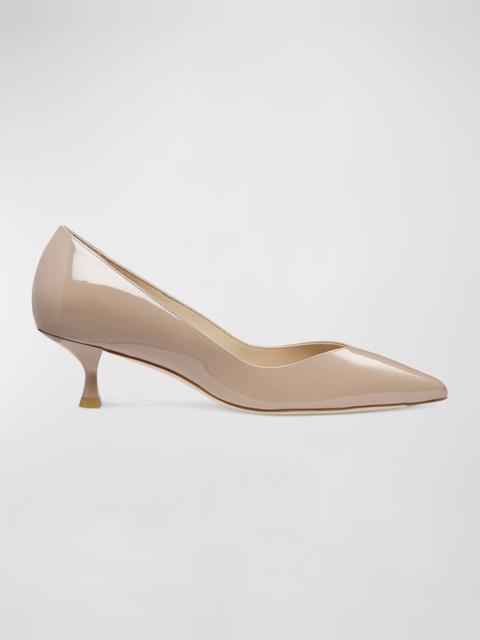 Stuart Weitzman Eva Patent Kitten-Heel Pumps