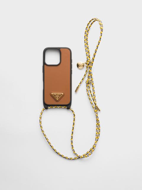 Prada Leather case for iPhone 16 Pro