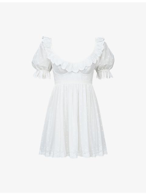 House of CB Maisie Broderie-Anglaise Cotton Mini Dress
