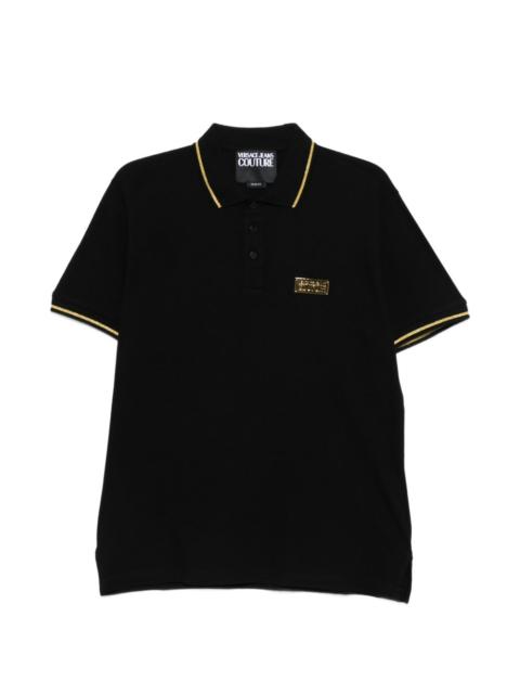 VERSACE JEANS COUTURE ribbed-trim polo shirt