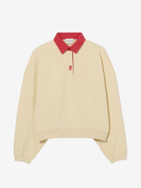 Claudie Pierlot logo-embroidered long-sleeve polo top
