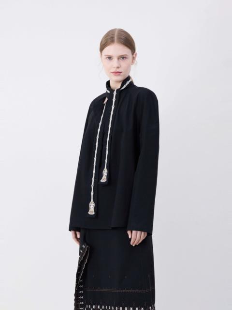 Lemaire EMBROIDERED ASCOT BLOUSE
