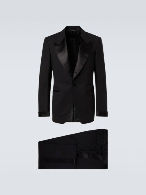 TOM FORD Shelton satin-trimmed wool-blend tuxedo