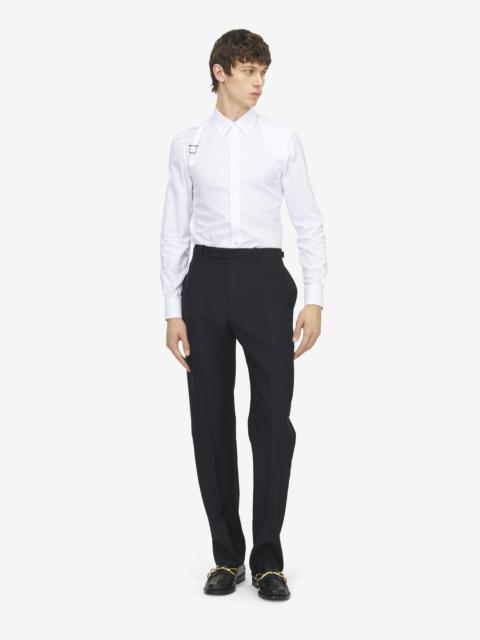 Alexander McQueen Wool Mohair Tailored Trousers