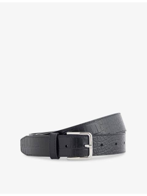 The Frankie Shop Toni Croc Leather Belt