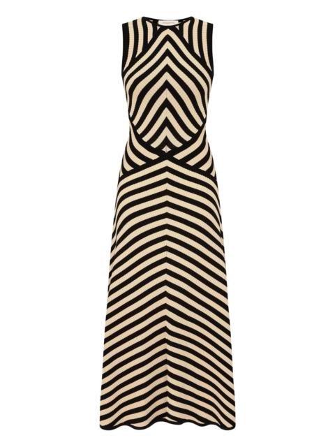 Zimmermann VALIANT DECO STRIPE MIDI DRESS