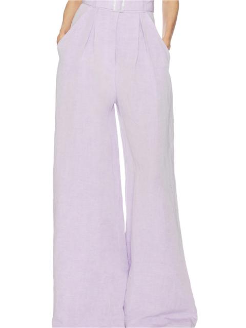 MATTHEW BRUCH Wide Leg Pleated Pant
