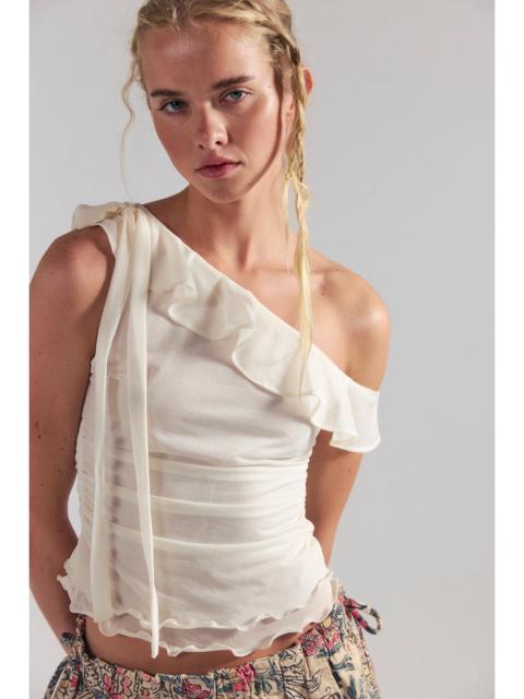 FREE PEOPLE Isla Off-The-Shoulder Ruched Sleeveless Top
