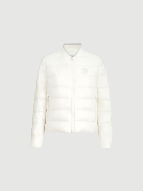 Brunello Cucinelli Water-resistant matte nylon down jacket with logo
