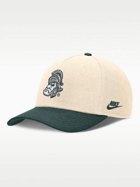 Nike Michigan State Primetime Rise Academic Men's Nike Dri-FIT College Adjustable Hat